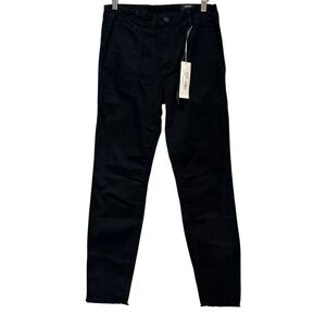 Vince Womens Skinny Military Pant Black Wash Ankle Zip Raw Hem DV2872955 Size 28
